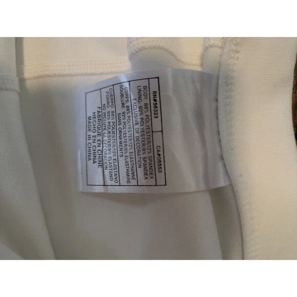 Vintage Nike Fit Dry White Poly Blend Stretch Skort Skirt Short Sz L Tennis Golf - Picture 4 of 6
